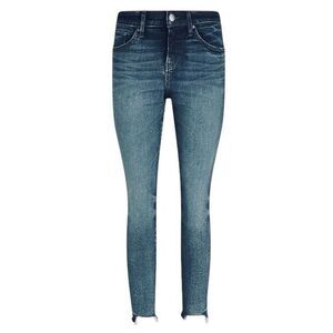 Express Mid Rise Midnight Faded Wash Raw Hem
Cropped Skinny Jeans Long Tall